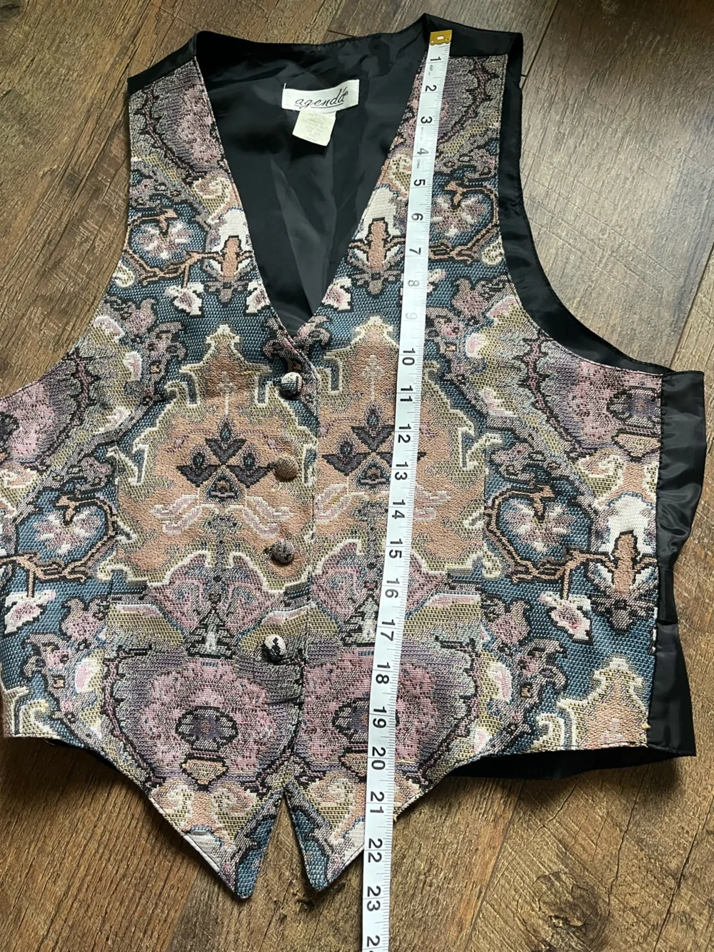 Agenda 90’s vintage tapestry‎ vest women’s size large